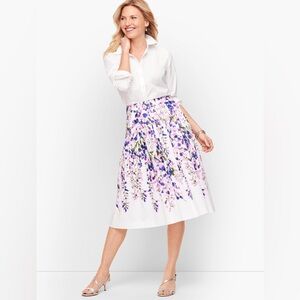 NWT Talbots Purple Floral Skirt Size 18W